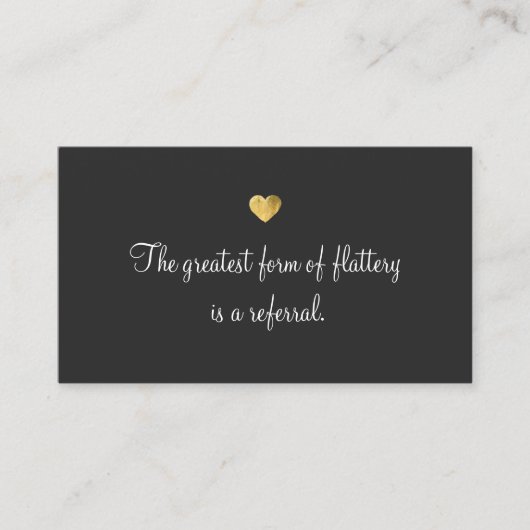 Gold Heart Customer Loyalty Reference Kaart (Voorkant)