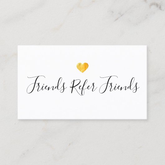 Gold Heart Customer Reference Kaart (Voorkant)