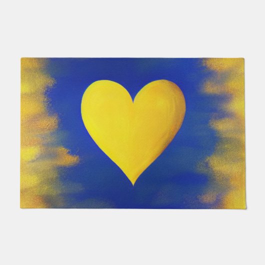 Gold Heart Doormat Deurmat (Voorkant)
