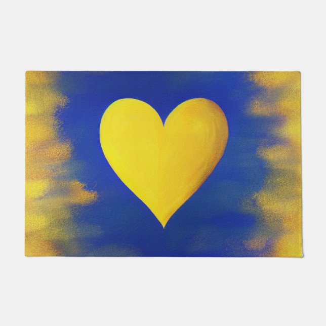 Gold Heart Doormat Deurmat (Voorkant)