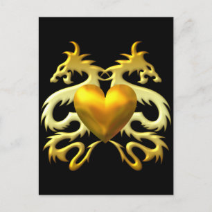 GOLD HEART DRAGONS BRIEFKAART