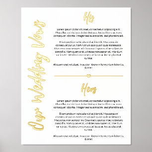 Gold Heart en Script Wedding Vows Keepslag Folie Afdrukken