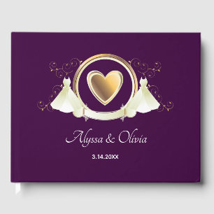 Gold Heart Femme Mariage   Livre d'or