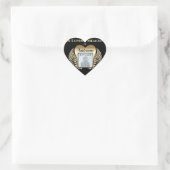 Gold Heart Foto Memorial Heart Hart Sticker (Tas)