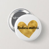 Gold Heart Kindness doet inspirerend prijsopgave Ronde Button 5,7 Cm (Voorkant /achterkant)
