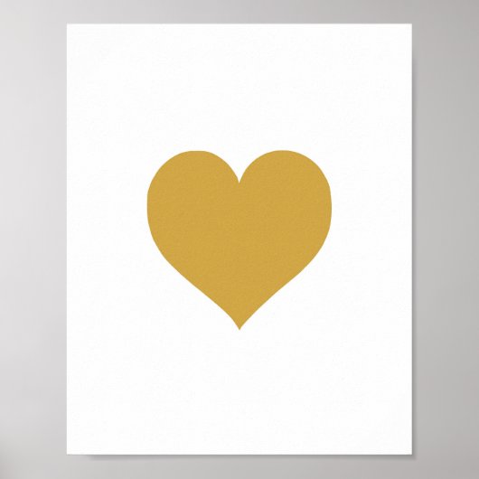Gold Heart - Kunstafdrukken - Decor Poster (Voorkant)