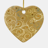 Gold Heart Love Ornament (Achterkant)