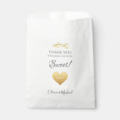 Gold Heart Make Day Sweet Wedding Bedankzakje (Voorkant)