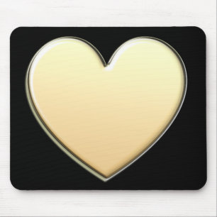 Gold Heart Mousepad Muismat