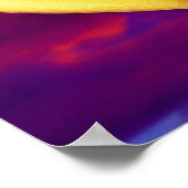 Gold Heart op Sunset Background Poster (Hoek)