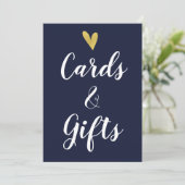 Gold Heart | Panneau Cartes et cadeaux de marine (Debout devant)