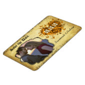 Gold Heart Rozen & Buttterflies Sla de datum op Magneet (Linkerzijde)