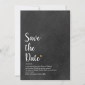 Gold Heart Script Save the Date Definition (Voorkant)