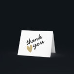 Gold Heart Simple Sincere Merci<br><div class="desc">Simple et sincère,  ce design de remerciement note dispose d'une police de script décontracté et d'un coeur d'or. Ces cartes sont idéales pour rester à portée de main quand vous voulez express vos remerciements à vos amis,  famille,  collègues et plus encore.</div>