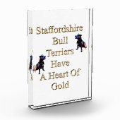 Gold Heart Staffordshire Bull Terrier, Bloc photo (Gauche)