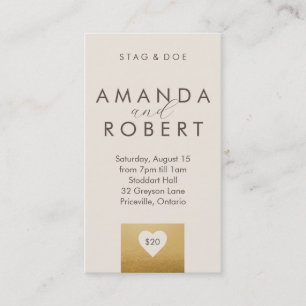 Gold Heart Stag & Doe Ticket