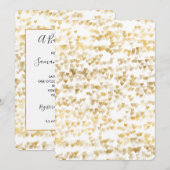 Gold Hearts Baby shower Kaart (Voorkant / Achterkant)