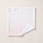 Gold Hearts Blush Pink Ombre (Gant de toilette)