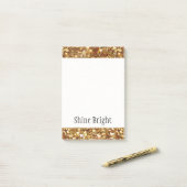Gold Hearts Confetti Glam Post-it® Notes (Op bureau)