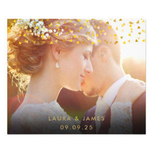 Gold Hearts Confetti Mariage photo Keepsaké