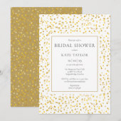 Gold Hearts Confetti Vrijgezellenfeest Kaart (Voorkant / Achterkant)