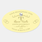 Gold  Hearts Cream Product Labels met Logo (Voorkant)