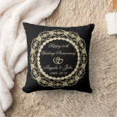 Gold Hearts Diamonds 50th Wedding Jubileum Kussen (Deken)