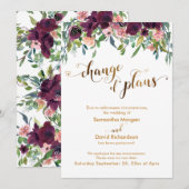 Gold Hearts Floral Changement de plans Carte Maria (Devant / Derrière)