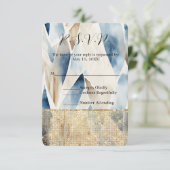 Gold Hearts Glam Sparkle Wedding RSVP (Debout devant)