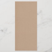 Gold Hearts Menu Mariage Kraft (Dos)