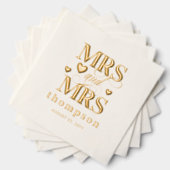 Gold Hearts Mrs & Mrs Lesbian Mariage (Insitu (empilé))