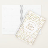 Gold Hearts Personnalisé dire Wedding planner (Devant avec enveloppe)