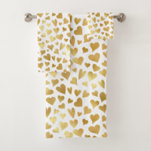 Gold Hearts Plutôt Élégant Design Motif romantique