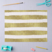 Gold Hearts Stripes Tissuepapier (Craft)