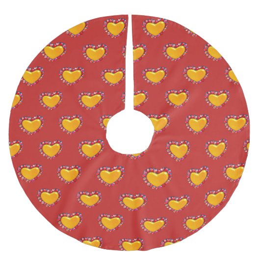 Gold Hearts Thunder_Cove Kerstboom Rok (Voorkant)