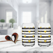 Gold Hearts Valentine's Love Printed Can Lunettes