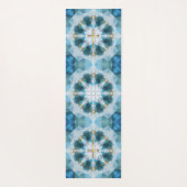 Gold Heilige Kruisspotlight, blauwe Waterverf Yogamat (Achterkant)