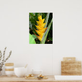 Gold Heliconia Poster (Keuken)