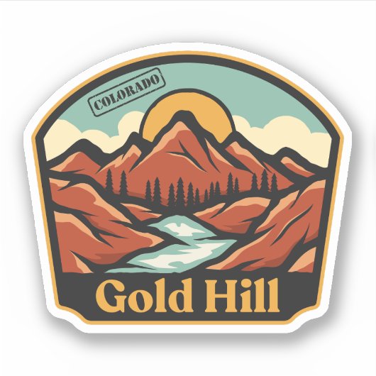 Gold Hill, Colorado Sticker (Voorkant)