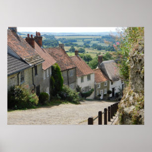 Gold Hill, Shaftesbury, Dorset, Engeland Poster