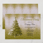 Gold Holiday Ball Invitation (Devant / Derrière)