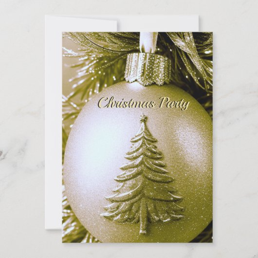 Gold Holiday Ball Invitation (Devant)