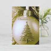 Gold Holiday Ball Invitation (Debout devant)