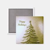 Gold Holiday Christmas Magnet (Recto/Verso)