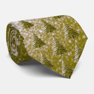 Gold Holiday Christmas Tree Cravate