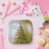 Gold Holiday Christmas Tree Paper Bord (Feest)