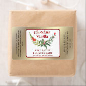 Gold Holiday holly brunch typografie product Etiket (Insitu)