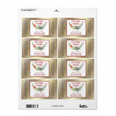 Gold Holiday holly brunch typografie product Etiket (Full Sheet)