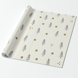 Gold Holiday Patroon Elegant Cklassieke Xmas Cadeaupapier