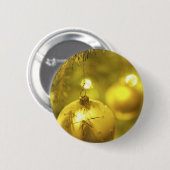 Gold Holiday Tree-decoratie Ronde Button 5,7 Cm (Voorkant /achterkant)